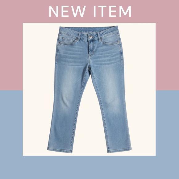 Super Cute Vanity Light Blue Straight Leg Jeans Siye 27 - Picture 2 of 5